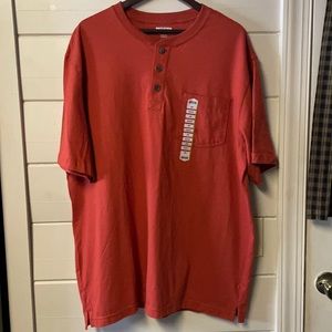 NWT Duluth Trading Company Orange Relaxed Fit Longtail T Size L.